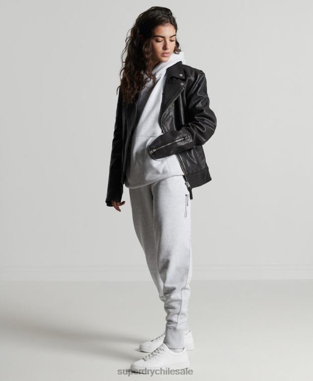 mujer Superdry gris claro joggers con micro laterales reciclados 2R68Z3936