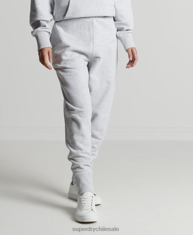 mujer Superdry gris claro joggers con micro laterales reciclados 2R68Z3936