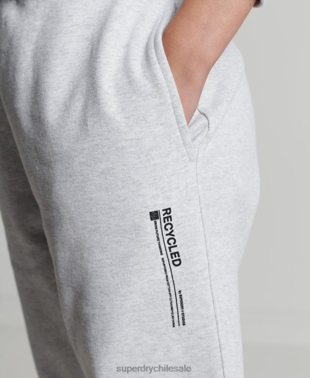 mujer Superdry gris claro joggers con micro laterales reciclados 2R68Z3936