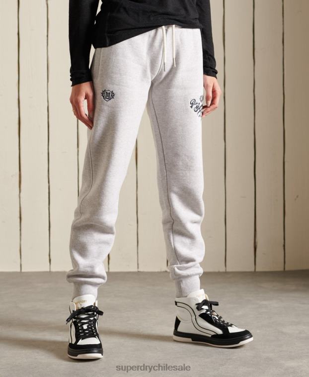 mujer Superdry gris claro orgullo en joggers artesanales 2R68Z6613