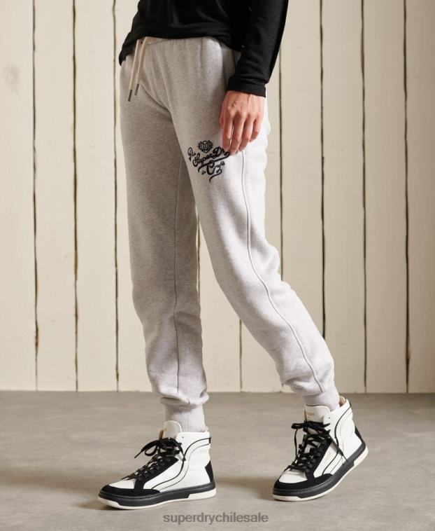 mujer Superdry gris claro orgullo en joggers artesanales 2R68Z6613