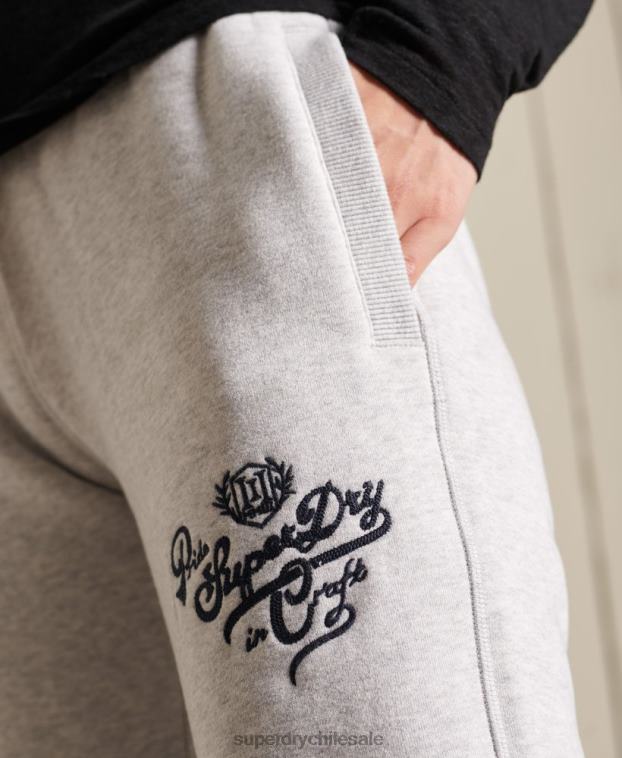 mujer Superdry gris claro orgullo en joggers artesanales 2R68Z6613