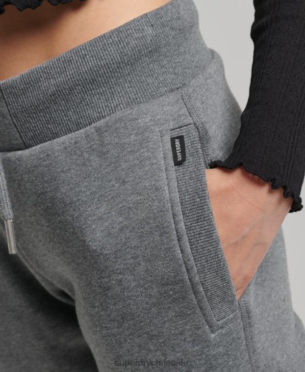mujer Superdry gris joggers de algodón orgánico con logo 2R68Z6675