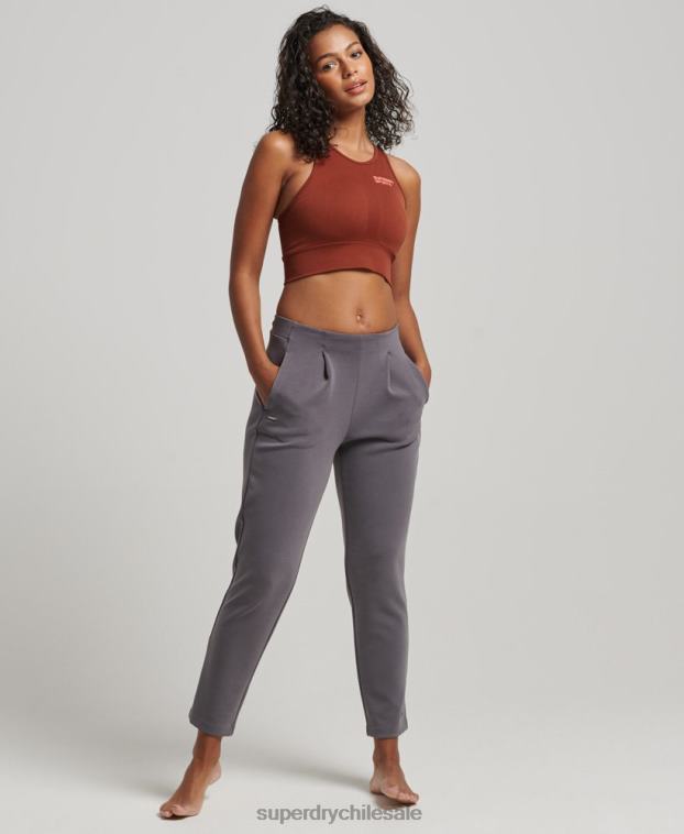 mujer Superdry gris joggers de vestir flexibles 2R68Z3919