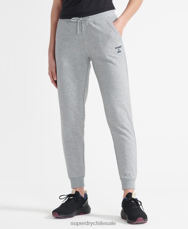 mujer Superdry gris joggers deportivos básicos de entrenamiento 2R68Z3933