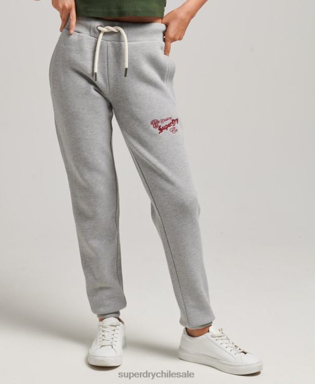 mujer Superdry gris joggers orgullo y artesanía 2R68Z3918