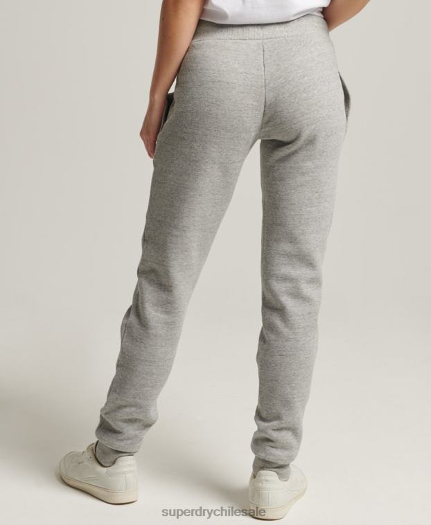 mujer Superdry gris joggers universitarios con logo vintage 2R68Z6656