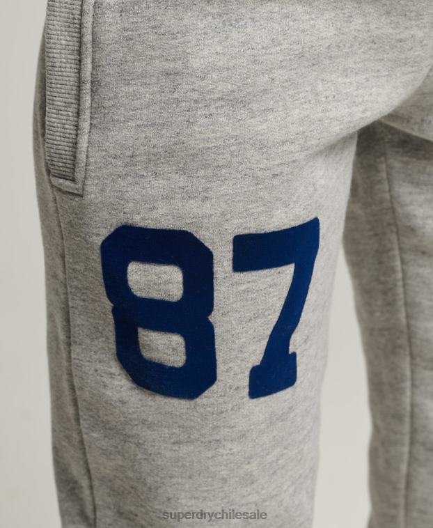 mujer Superdry gris joggers universitarios con logo vintage 2R68Z6656