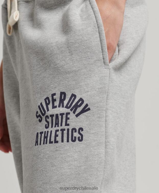 mujer Superdry gris joggers universitarios vintage 2R68Z6511