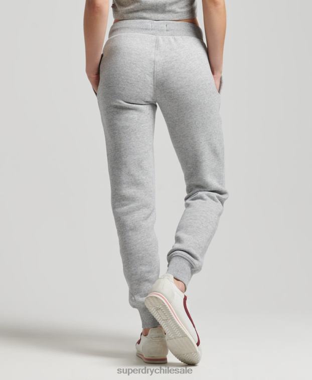 mujer Superdry gris joggers universitarios vintage 2R68Z6588