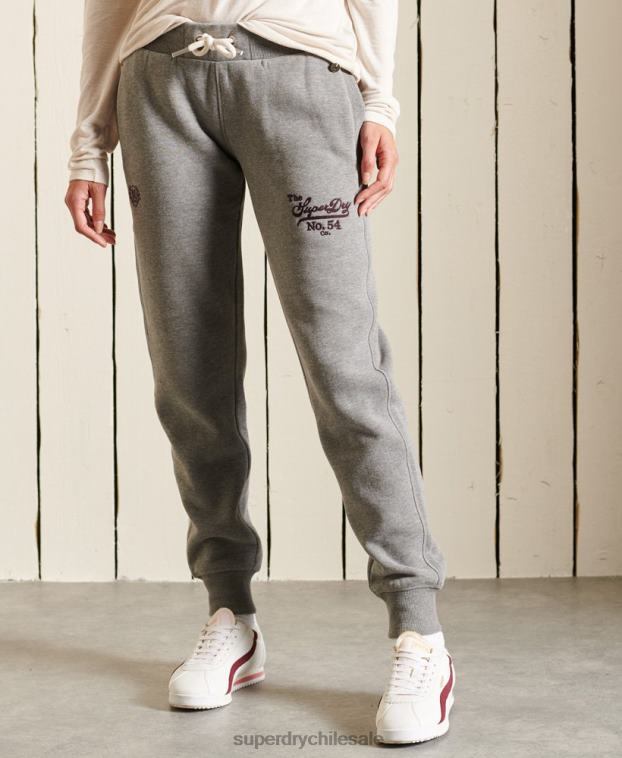 mujer Superdry gris oscuro orgullo en joggers artesanales 2R68Z3942