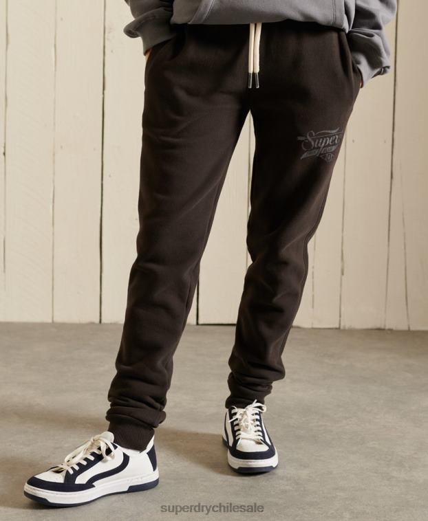 mujer Superdry marrón joggers estilo script 2R68Z6584