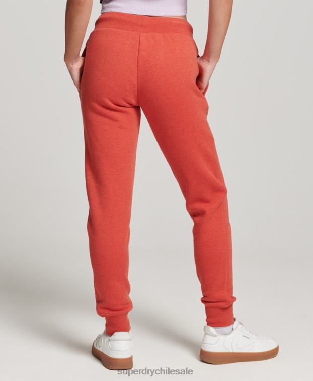 mujer Superdry naranja joggers de algodón orgánico con logo 2R68Z6537