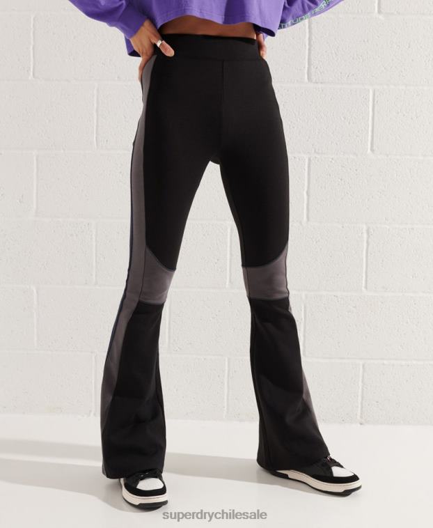 mujer Superdry negro Jogger acampanado elevado de montaña 2R68Z3949