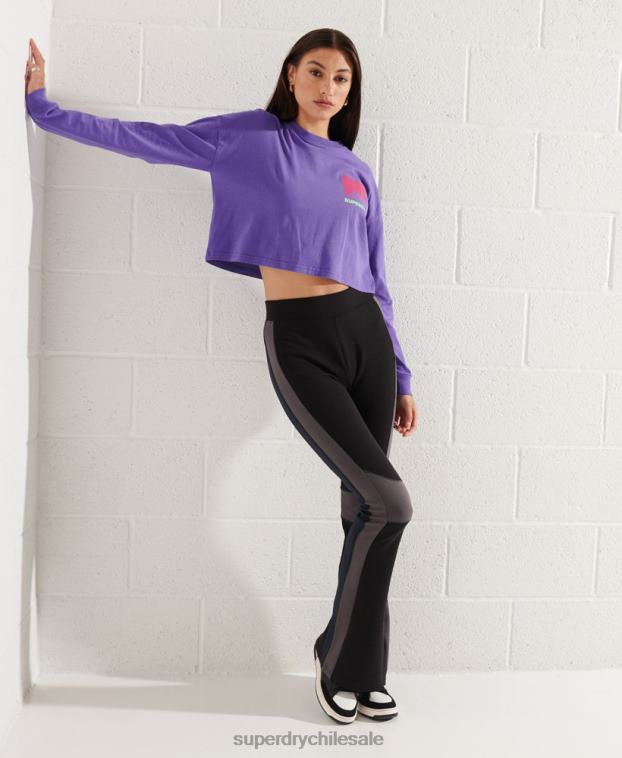 mujer Superdry negro Jogger acampanado elevado de montaña 2R68Z3949