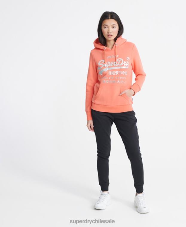 mujer Superdry negro joggers de algodón orgánico con etiqueta estándar 2R68Z3941