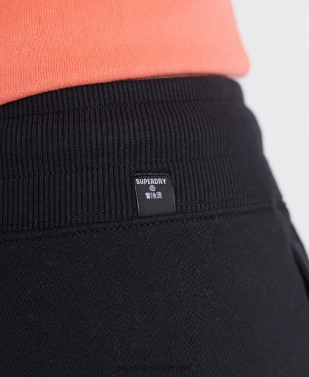 mujer Superdry negro joggers de algodón orgánico con etiqueta estándar 2R68Z3941