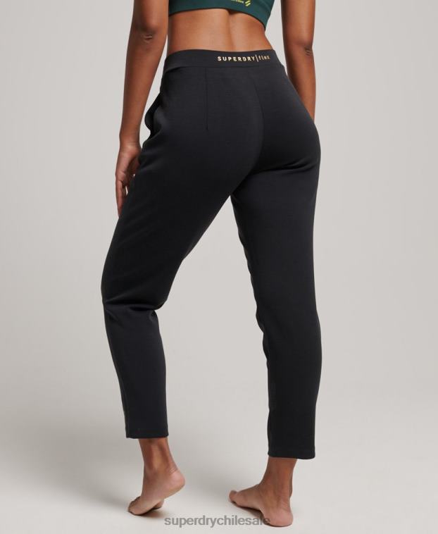 mujer Superdry negro joggers de vestir flexibles 2R68Z3923