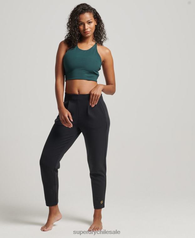 mujer Superdry negro joggers de vestir flexibles 2R68Z3923