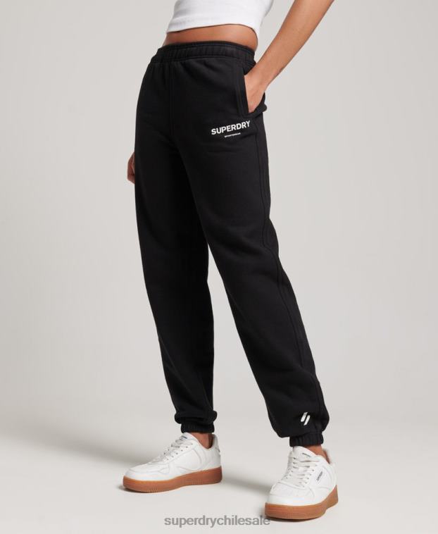 mujer Superdry negro joggers deportivos básicos 2R68Z3895