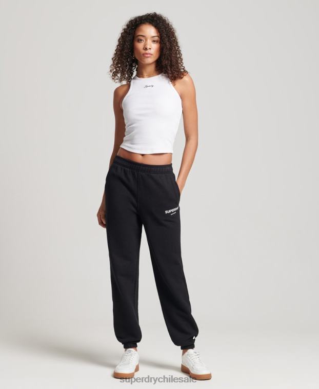 mujer Superdry negro joggers deportivos básicos 2R68Z3895