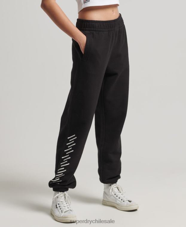 mujer Superdry negro joggers deportivos básicos 2R68Z3940