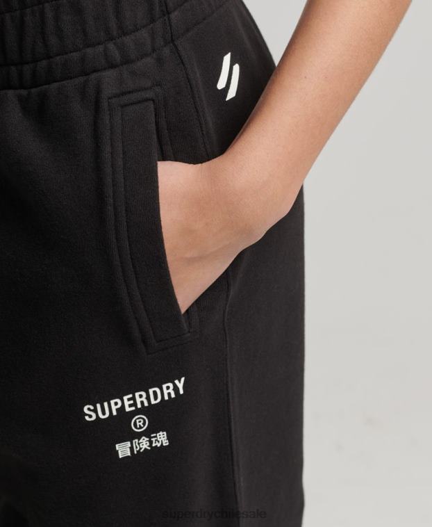 mujer Superdry negro joggers deportivos básicos 2R68Z3940