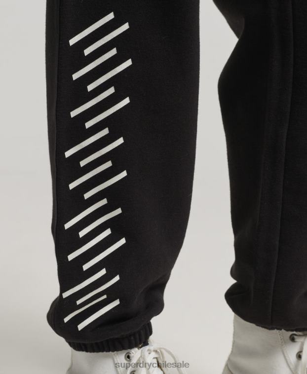 mujer Superdry negro joggers deportivos básicos 2R68Z3940