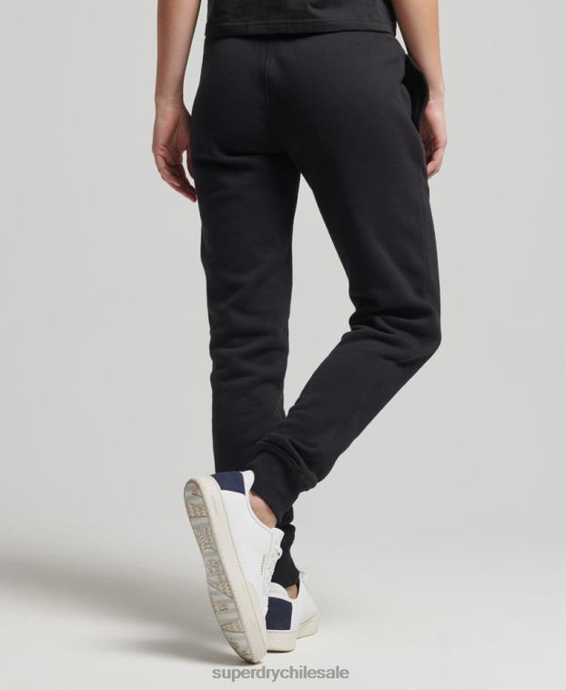 mujer Superdry negro joggers universitarios vintage 2R68Z6571