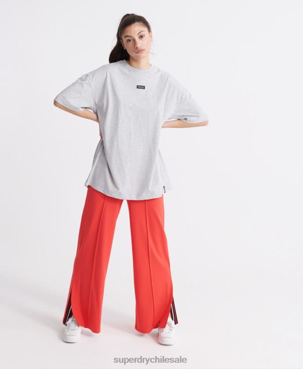 mujer Superdry rojo editar joggers de pernera ancha 2R68Z3939