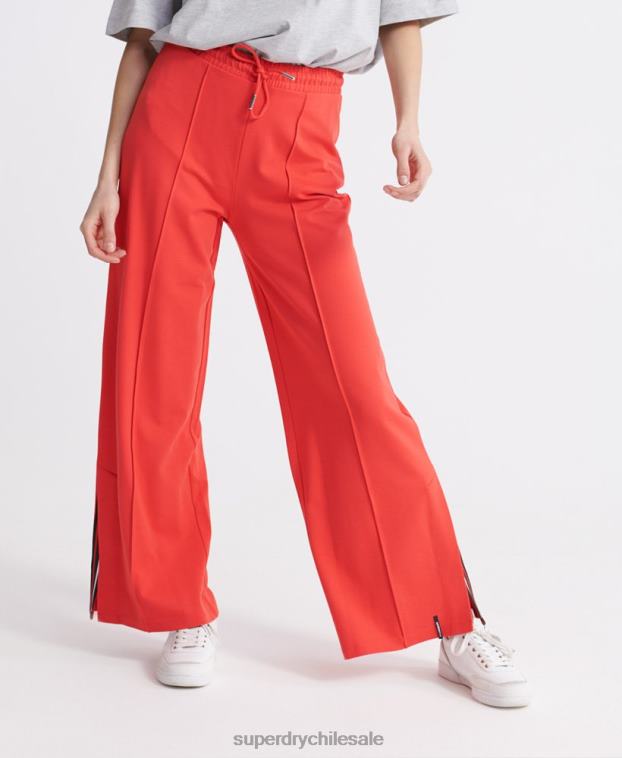 mujer Superdry rojo editar joggers de pernera ancha 2R68Z3939