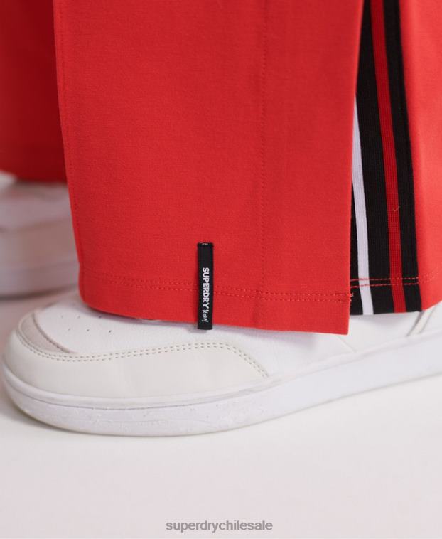 mujer Superdry rojo editar joggers de pernera ancha 2R68Z3939