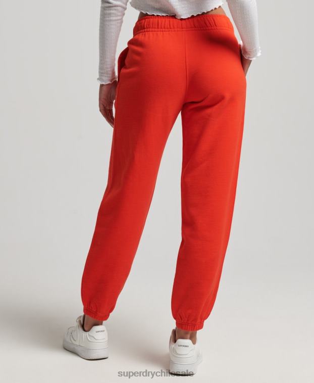 mujer Superdry rojo joggers heritage boyfriend bordados 2R68Z3920