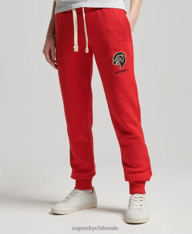 mujer Superdry rojo joggers universitarios vintage 2R68Z6587