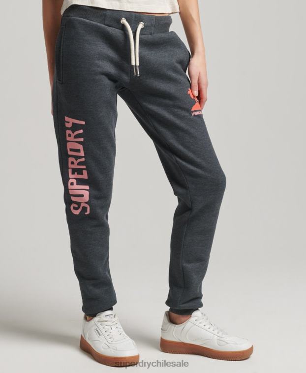 mujer Superdry rojo joggers vintage cali con aberturas 2R68Z2254