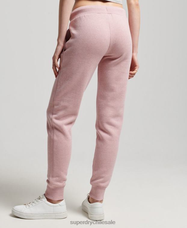 mujer Superdry rosa joggers con logo bordado 2R68Z3911