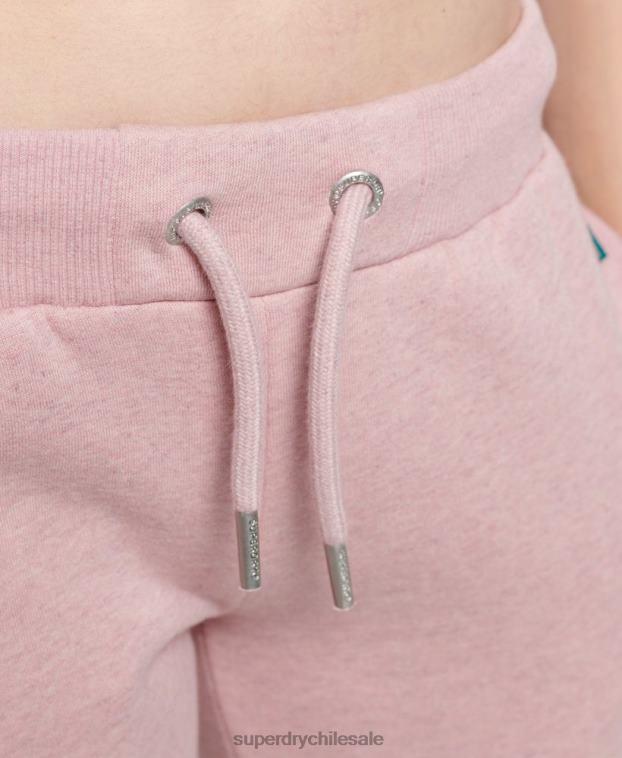mujer Superdry rosa joggers con logo bordado 2R68Z3911