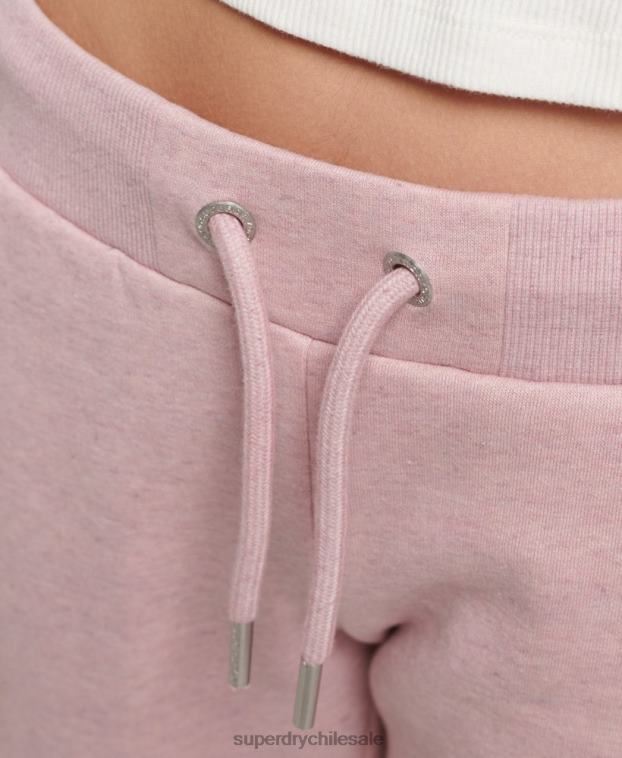 mujer Superdry rosa joggers de algodón orgánico con logo 2R68Z6597