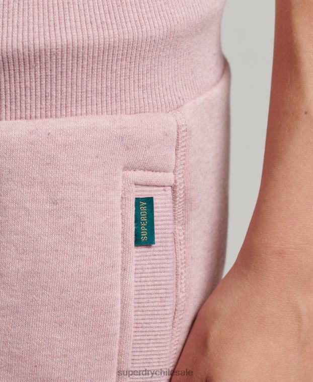 mujer Superdry rosa joggers de algodón orgánico con logo 2R68Z6597