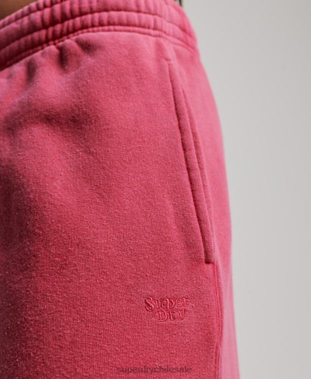 mujer Superdry rosa lavar joggers rectos 2R68Z3894