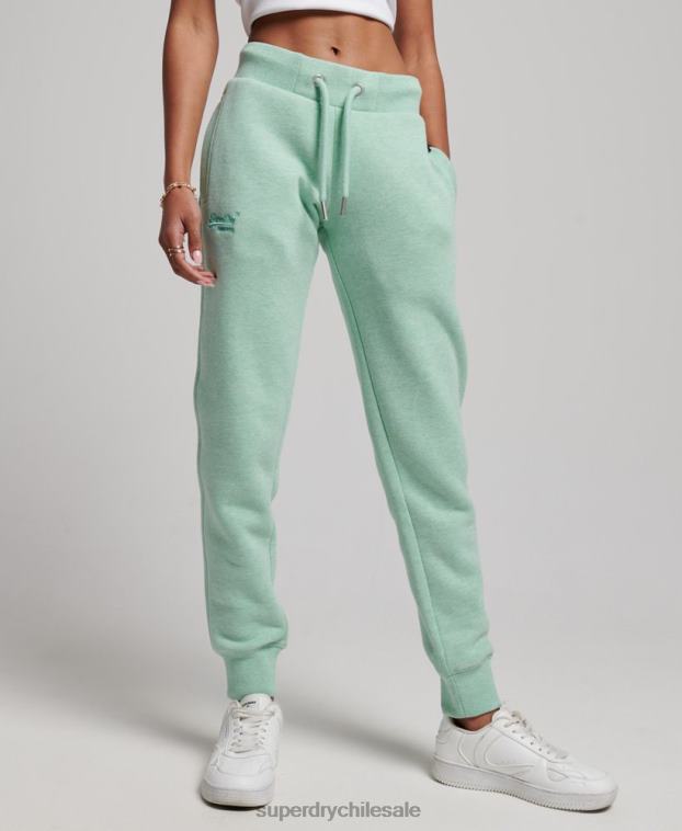 mujer Superdry verde joggers con logo bordado 2R68Z3925