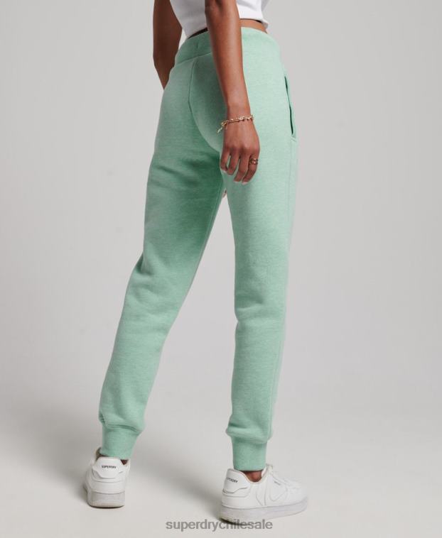 mujer Superdry verde joggers con logo bordado 2R68Z3925