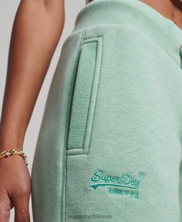 mujer Superdry verde joggers con logo bordado 2R68Z3925