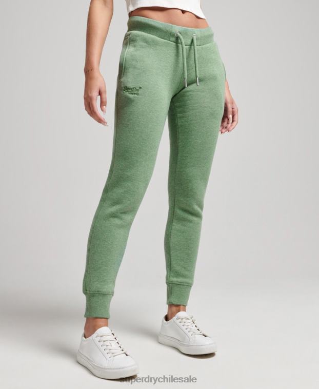 mujer Superdry verde joggers de algodón orgánico con logo 2R68Z6704