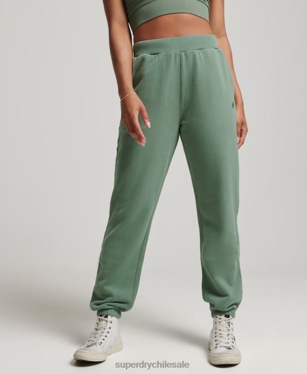 mujer Superdry verde joggers de tiro alto 2R68Z3901