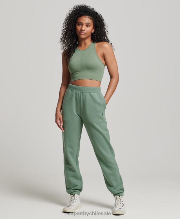 mujer Superdry verde joggers de tiro alto 2R68Z3901