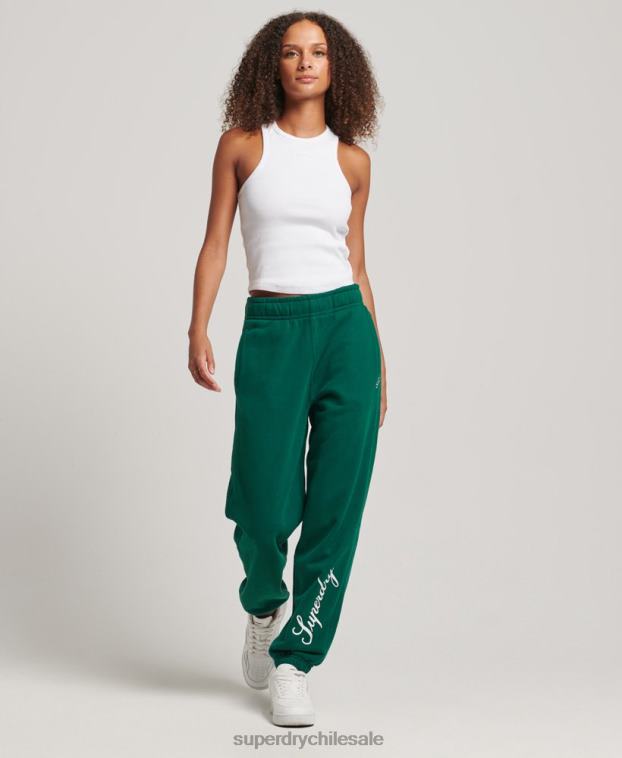 mujer Superdry verde joggers estilo boyfriend con estampado gráfico 2R68Z6685