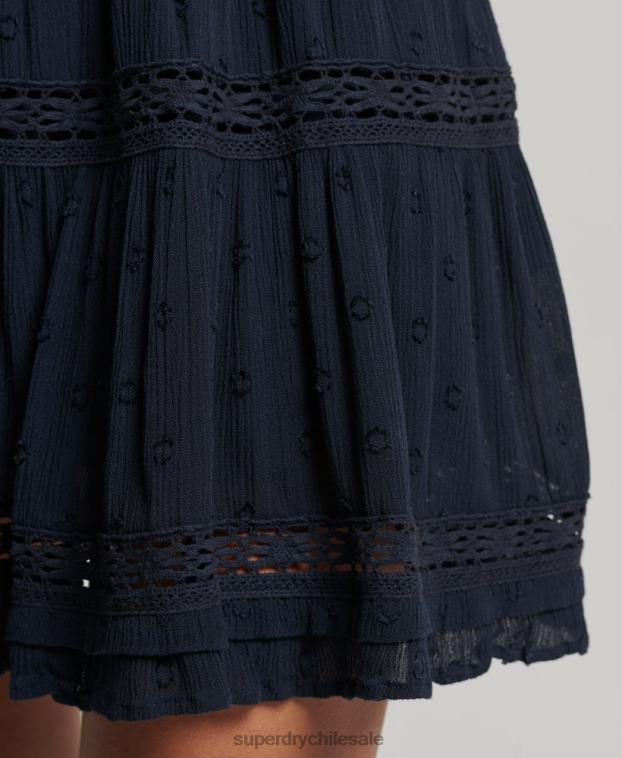 mujer Superdry Armada minifalda de encaje vintage 2R68Z4140