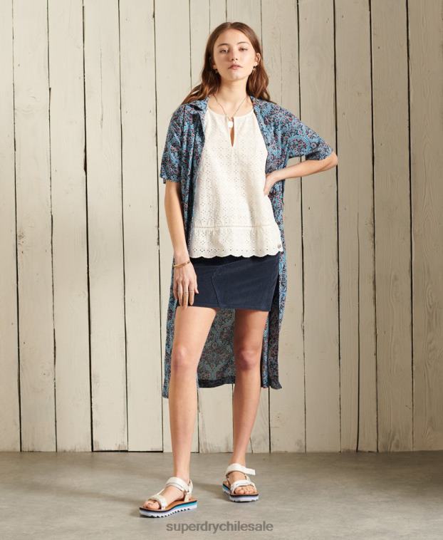 mujer Superdry Armada minifalda de pana 2R68Z6702