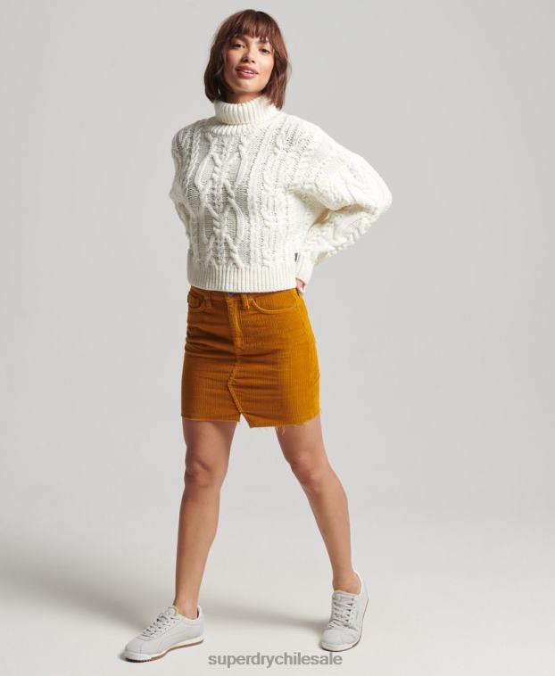 mujer Superdry amarillo minifalda de mezclilla 2R68Z6616